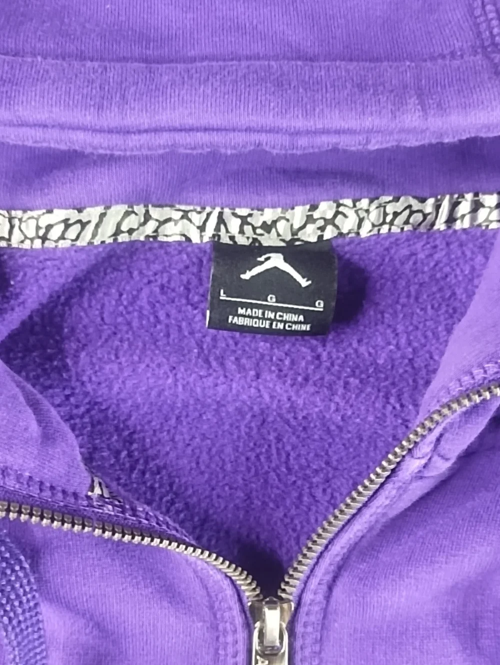 Jordan Men's Purple Full-Zip Hoodie Jacket Large